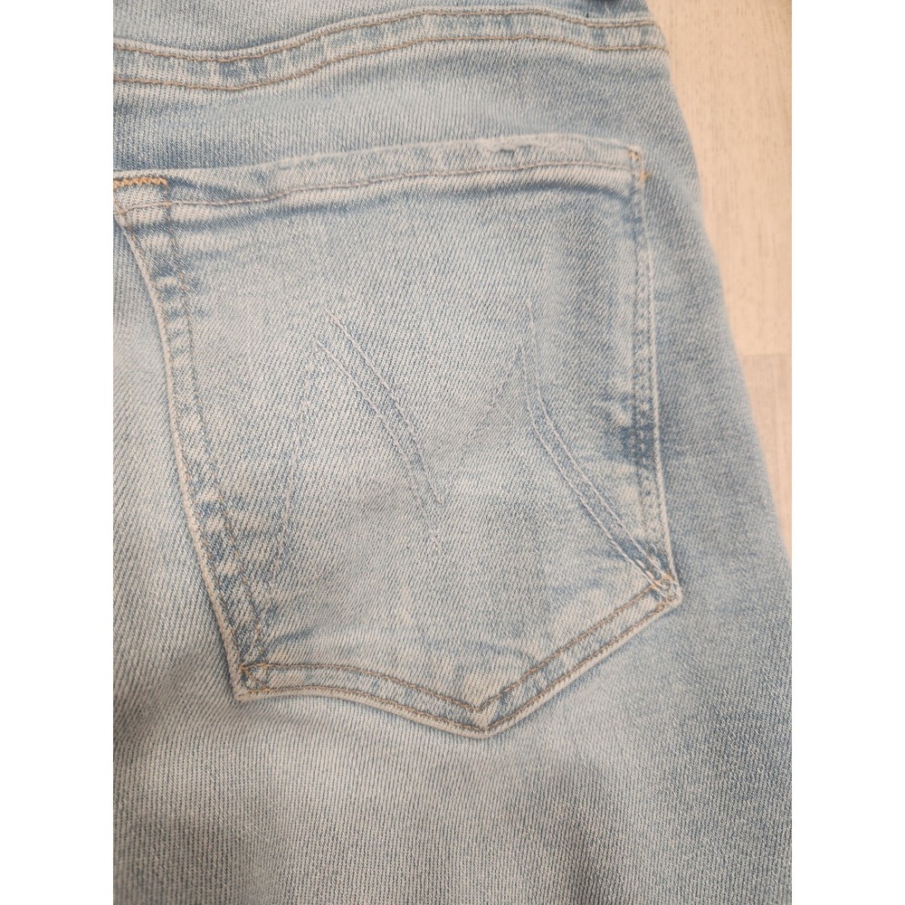 Mother The Insider Crop Step Fray Denim Jeans Womens 30 Blue Limited Edition - Picture 7 of 12